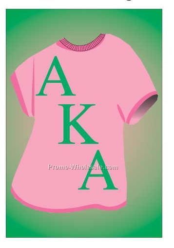 Alpha Kappa Alpha Sorority Shirt Badge W/ Metal Pin (2-1/8"x3-1/8")