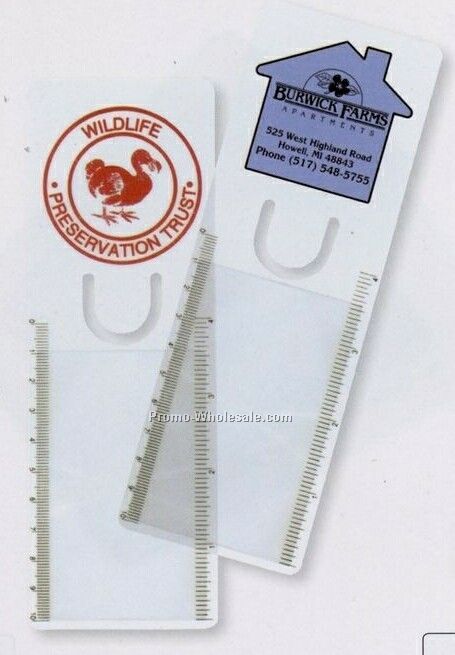 Billboard Magnifier Ruler/ Bookmark W/ House Imprint (Standard Shipping)