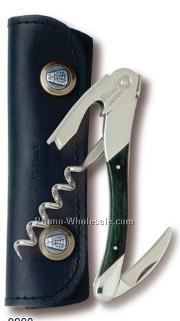 Chateau Laguiole Waiter's Green Stamina Wood Handle Corkscrew