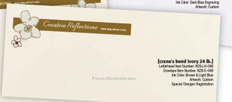 Crane's Crest Fluorescent White Engraved Envelopes W/ 1 Black Ink