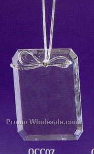 Crystal Rectangle Christmas Ornament