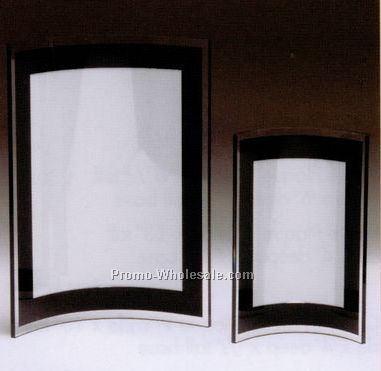 Curved Acrylic Frame Plaque W/ Comb. Easel/ Wall Hanger (8-1/2"x11")