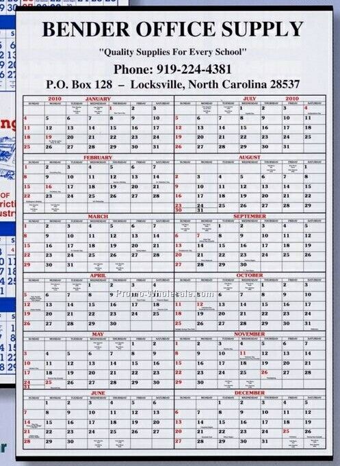 Daily Memo Year-in-view Dry/ Erase Calendar - Thru 4/30/09