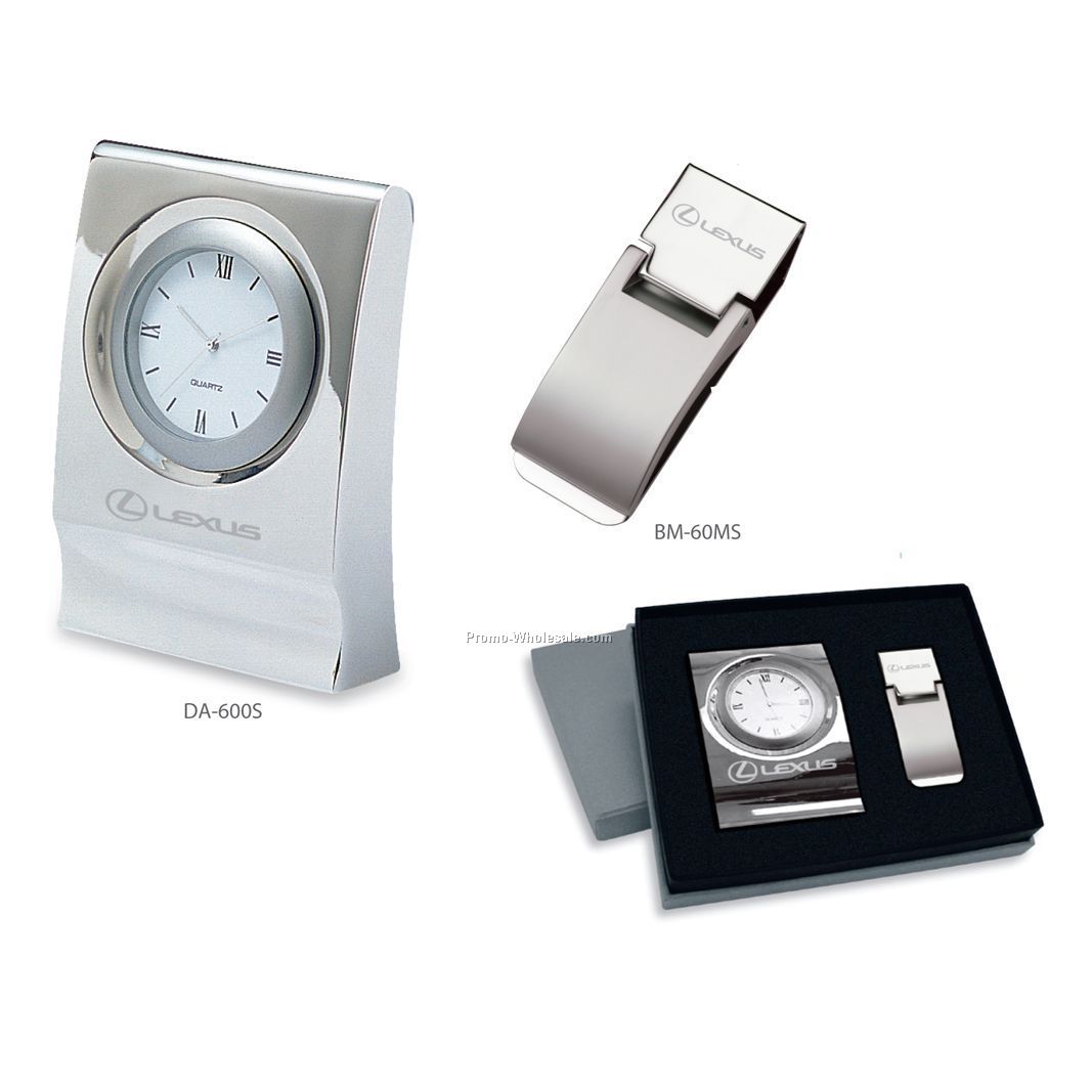 Desktop Clock & Money Clip