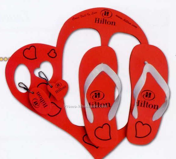 Flip Flop / Flotable Keychain Fun Kit - Heart