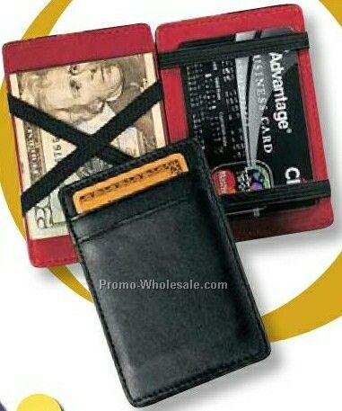 Genuine Leather Magic Wallet Business Card Case (4-1/8"x2-3/4"x1/4")