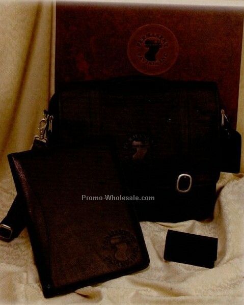 Gift Set W/ Computer Briefcase, Meeting Folder & Business Card Case