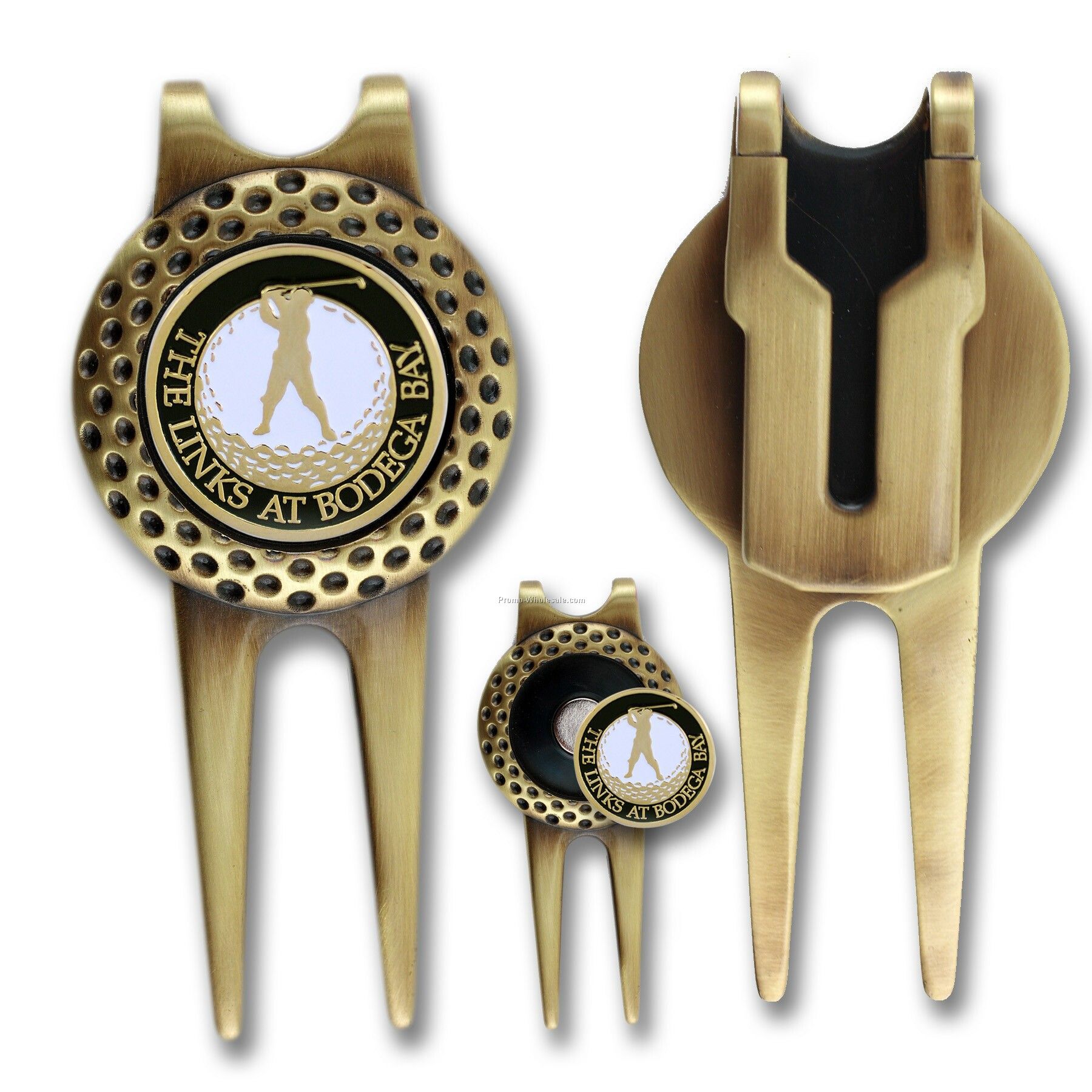 Golf Divot Tool With Custom Ball Marker (1")