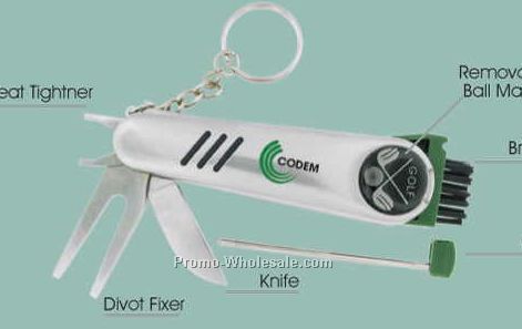 Golf Tool With Key Chain