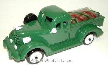 Green Pickup Truck - Wooden - Chocolate Almonds 10 Oz.