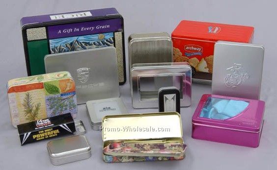 Import Variety Of Custom Rectangle Tins