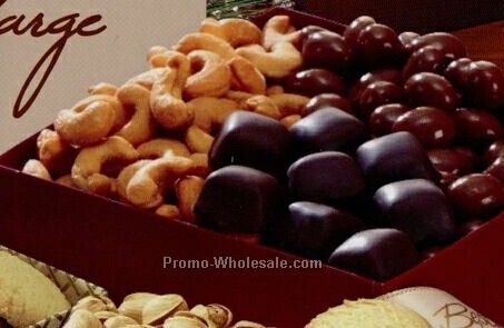 Large Prestige Collection Box W/ Chocolate Almonds, Cashews & Truffles