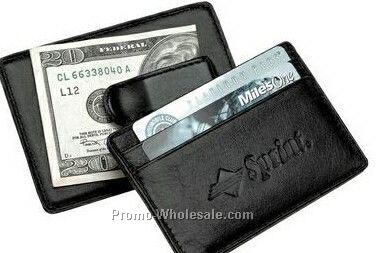 Leather Money Clip And Card Case