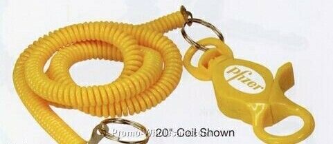 Lobster Claw Key Clip With 20" Slim Coil