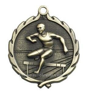 Medal "hurdles, Male" - 1-3/4" Wreath Edging