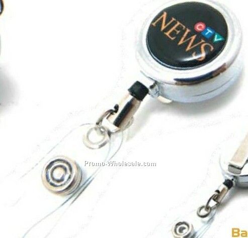 Metal Badge Reel W/ Back Clip