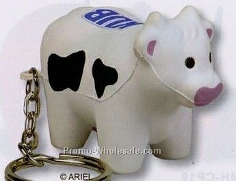 Milk Cow Key Chain Squeeze Toy