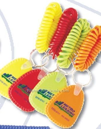 Neon Spiral Bracelet & Flex Key Tag - 5-3/4"x1-5/8"