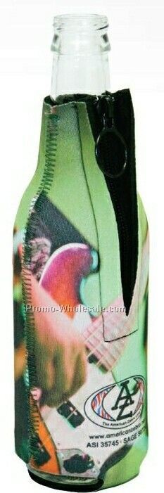 Neoprene Zipper Bottle Holder - Soccer