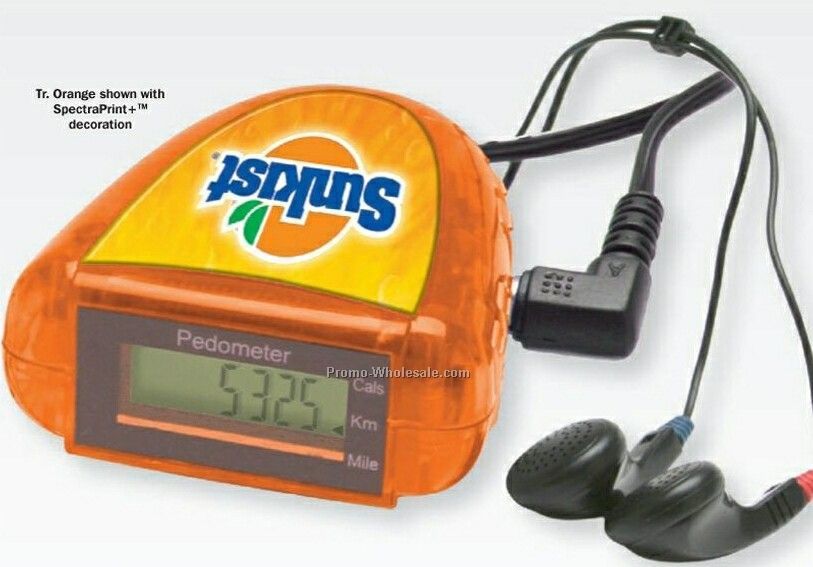 Pedometer W/ FM Scanner Radio (Pad Print)