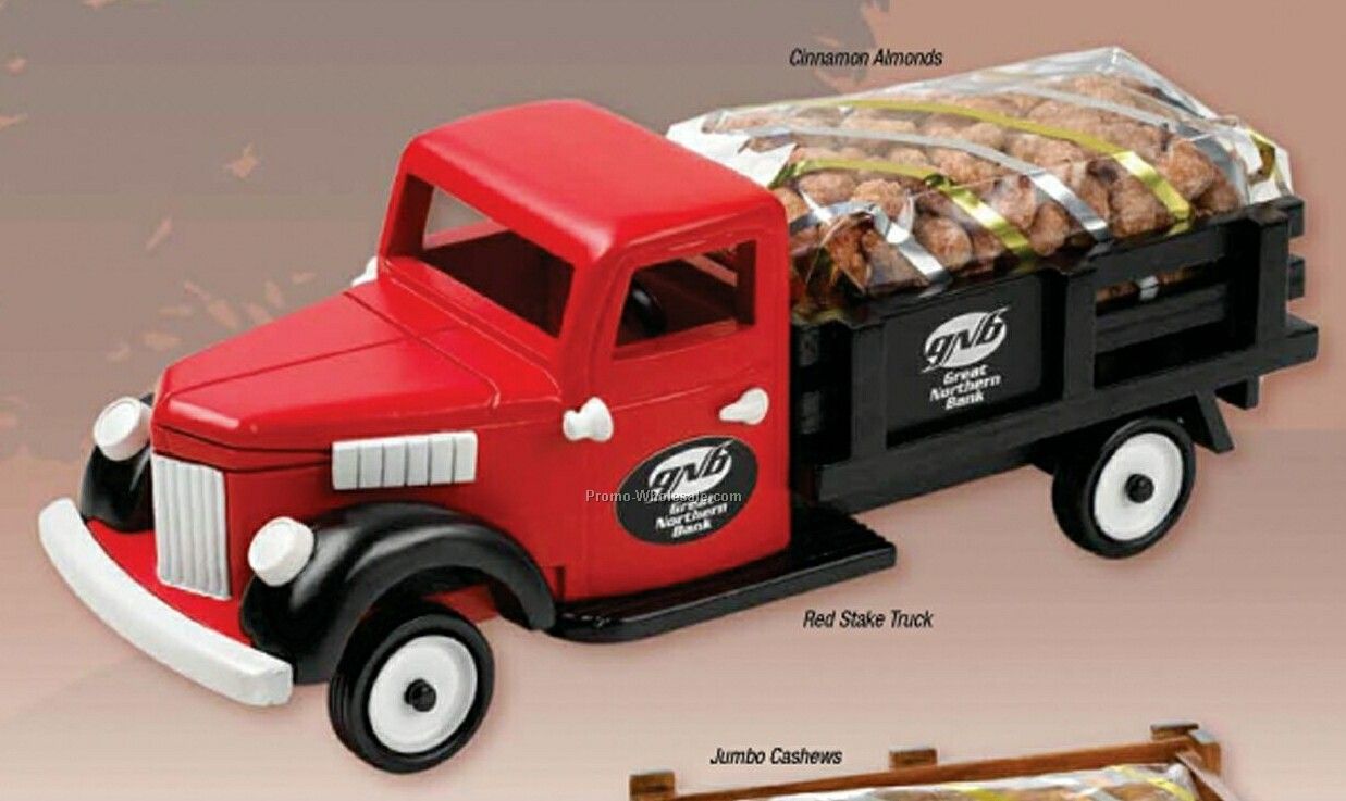 Red Stake Truck Nut Dispenser - Cinnamon Almonds 12 Oz.