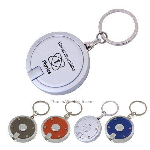 Round LED Keychain