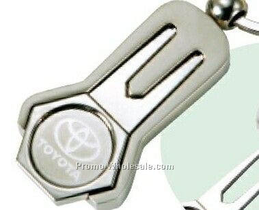 Satin Silver Finished Golf Tool W/ Detachable Key Ring/3-3/4"x1-1/4"x1/4"