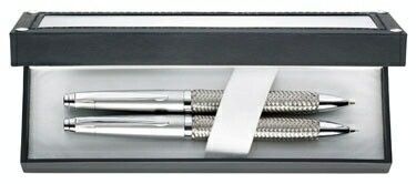 Serpentine Twist-action Metal Ballpoint Pen & Pencil Set