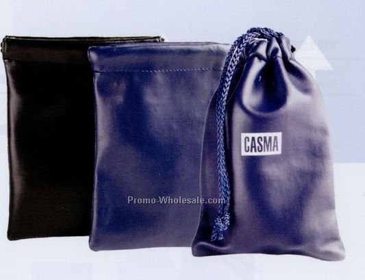 Simulated Leather Drawstring Pouch