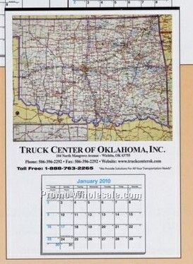 Small Full Apron State Map Calendar (Oklahoma) - After 04/30/09