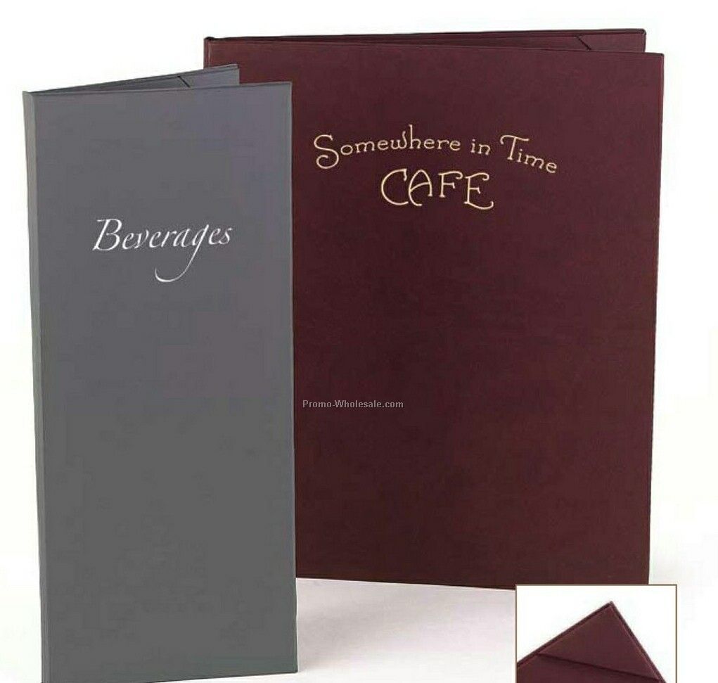 Soft Touch Single View Menu Cover (4-1/4"x11")