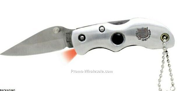 Stainless Steel Pocket Knife With Light