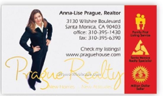 Standard Full Color Business Cards (Full Color Front - Black Back Copy)