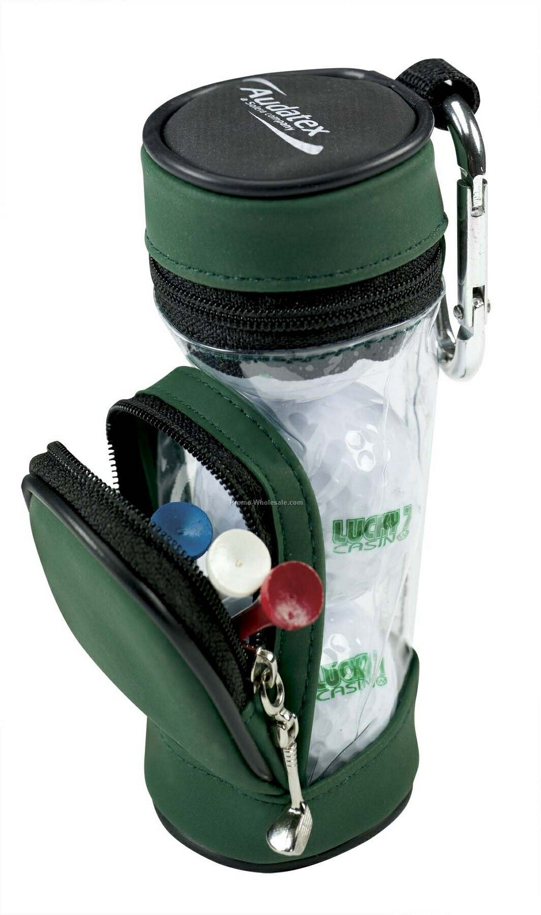 Tee Off Mini Golf Bag With 3 Top Flite Xl Distance Golf Balls & 5 Tees