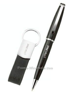 Terra 2-piece Gift Set W/ Autumn Pen & Leather Key Ring