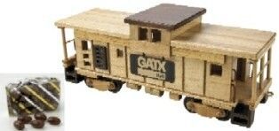 Train Caboose - Wooden - Chocolate Almonds 7 Oz.