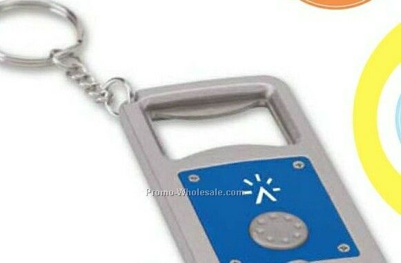 Valumark Blue Keyring LED Bottle Opener 1-1/2"x2-7/8"x1/4"