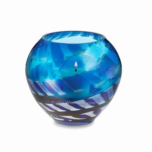 Waterford Crystal Cobalt Rush Votive (4-1/2")