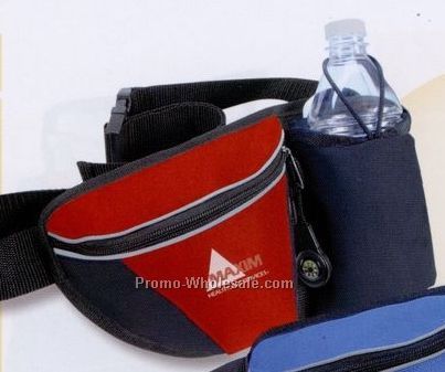 11-1/4"x6-1/2"x2-3/4" Mini Ripstop Bottle Holder & Waistbag - Screen Print