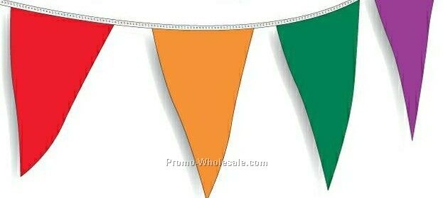 12"x18" Standard 60' Pennants W/ 24 Per String - Red/ White/ Blue