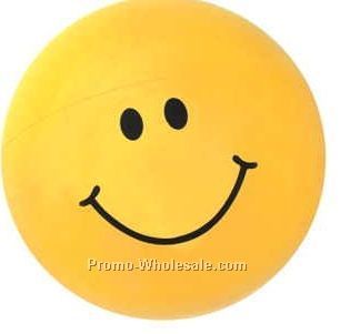 16" Inflatable Yellow Smiley Face Beach Ball
