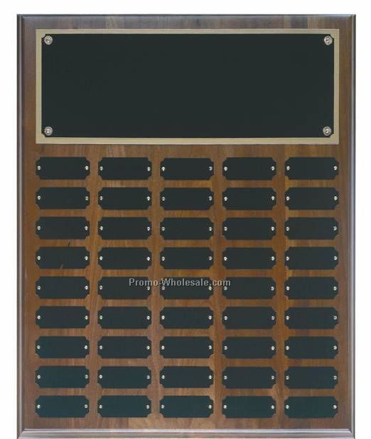 16" X 20" Genuine Walnut 45 Plate Perpetual Plaque