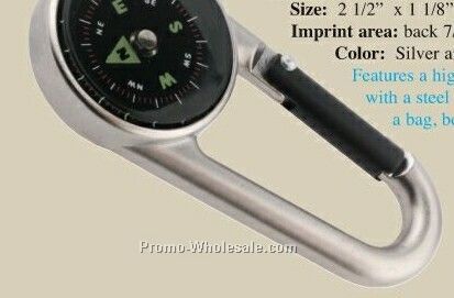 2-1/2"x1-1/8" Steel Sport Clip Compass