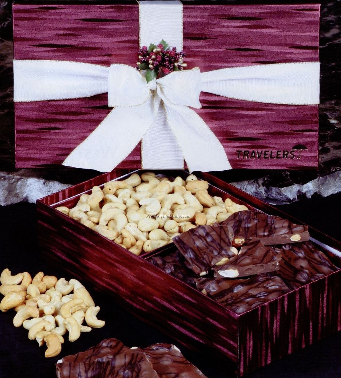 2 Box Set Of Roasted Cashews & Almond Bark