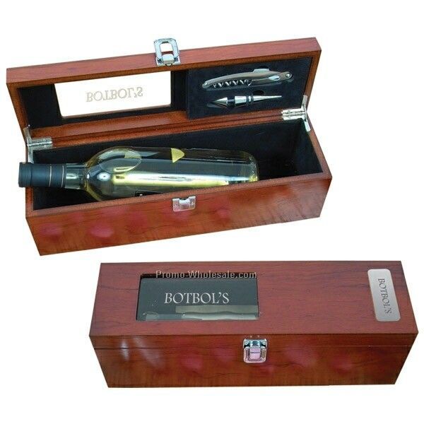 2 Piece Rosewood Wine Kit (Imprinted)