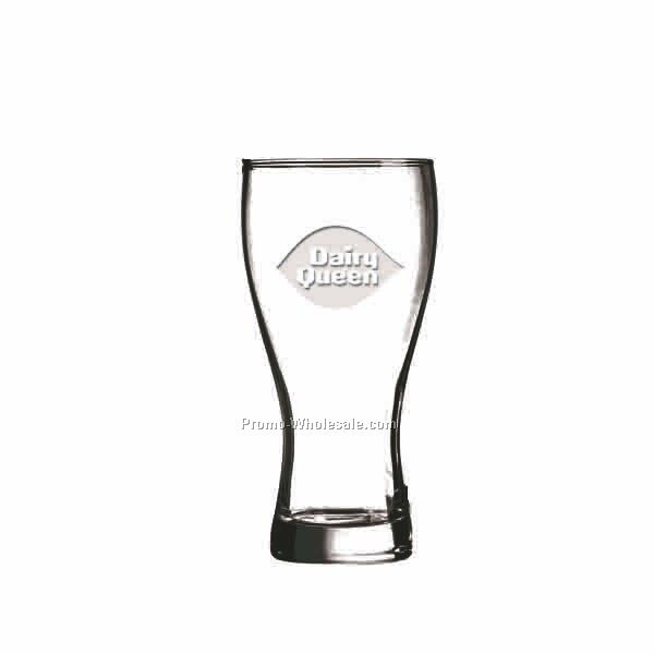 20 Oz. Crystal Pilsner Beer Glass W/ Curved Sides (Deep Etch)