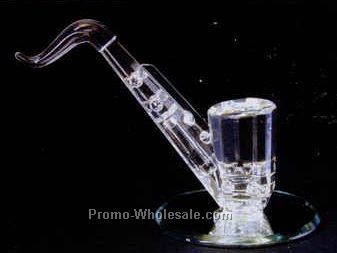 3-1/4" Optic Crystal Saxophone Figurine