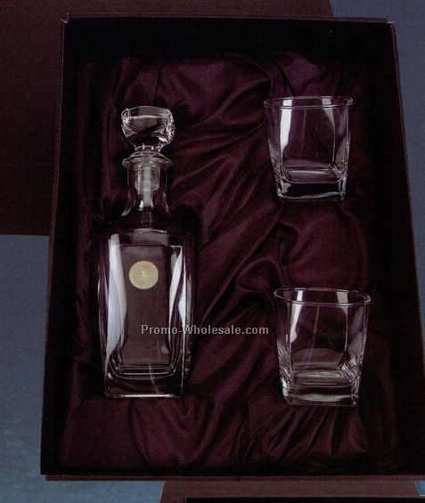 3 Piece Crystal Decanter Set