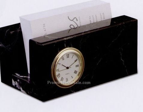 4-1/4"x2-1/4"x2-1/2" Business Card Mini Clock