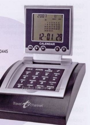 4-3/5"x1"x5-1/2" World Time Clock Calculator - Screen Printed